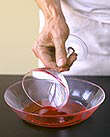 Dipping the glasses in 'blood'